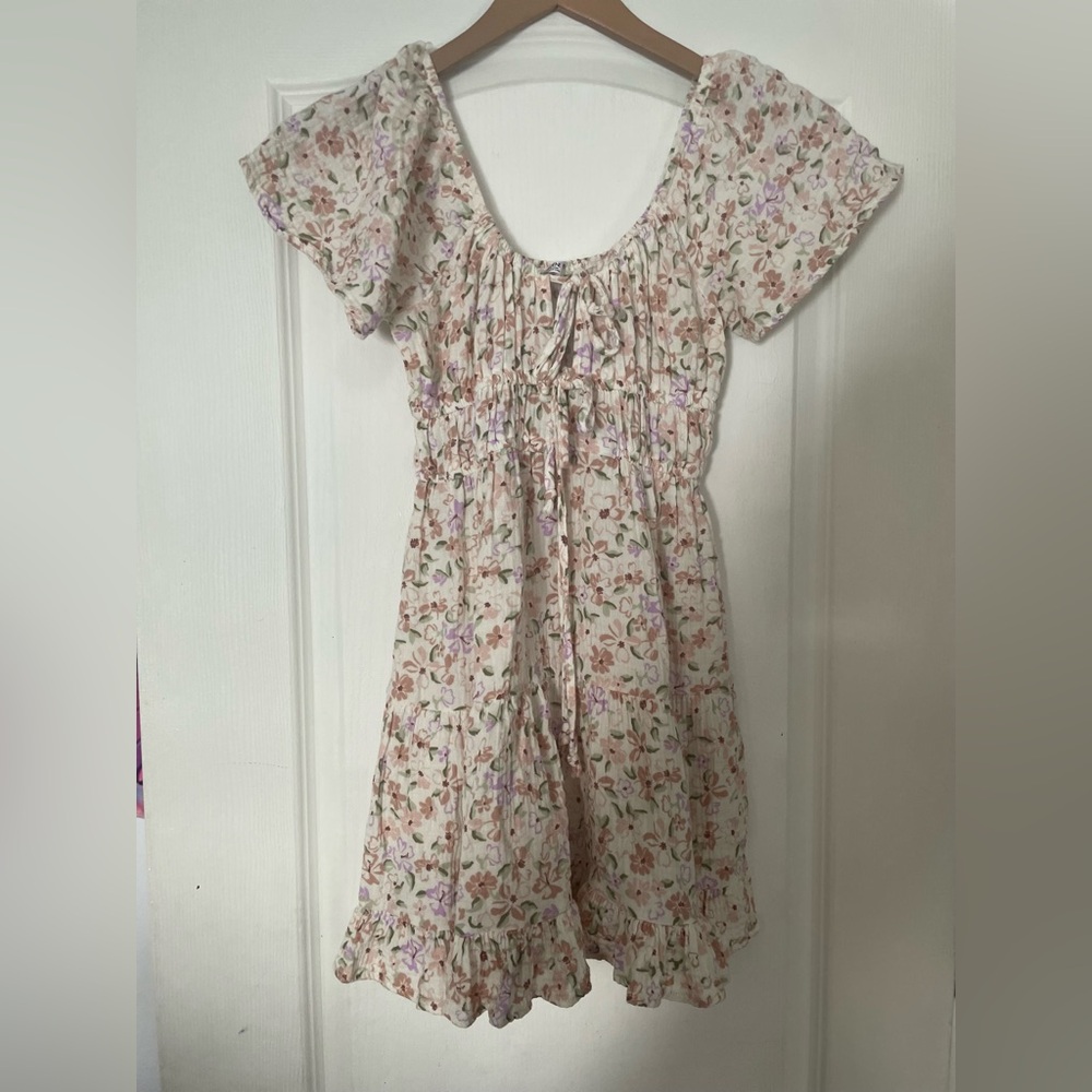 Ardene Floral Dress in Pink and White